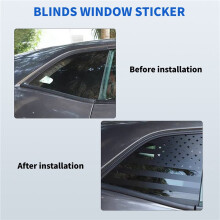 Carbon Fiber Car Side Blinds Rear Window Flag Decorative Stickers for Challenger 2008-2020