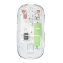 Transparent Wireless Mouse 2.4G USB Rechargeable Ergonomic Gaming Mouse for PC Laptop Desktop Dual-mode Mute