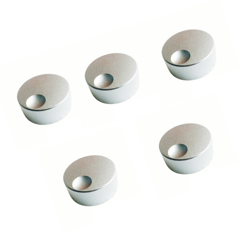 Premium Aluminum Volumes Knobs 32x13mm For Easy-Silver