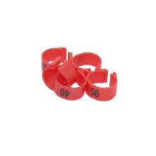 (1.4cm, red) 100 Pcs 12MM 14MM Bird Plastic Clip Rings Pigeon Colored Foot Ring No.1-100 For 10 Colors