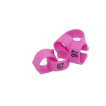(1.2cm, pink) 100 Pcs 12MM 14MM Bird Plastic Clip Rings Pigeon Colored Foot Ring No.1-100 For 10 Colors