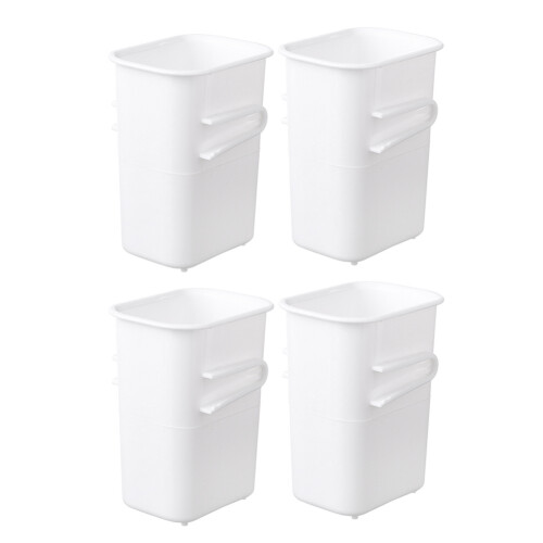Fridge Food Sort Storage Box Plastic Multi-Use Kitchen Chopstickes Utensils Holder Bathroom Organizer 4Pcs White