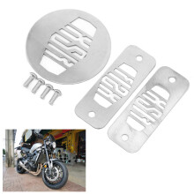 Edelstahl-Motorradtrommelabdeckung oben für XSR900 2016-2021 Silber