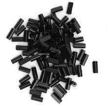 Aluminum Alloy Brake Cable Caps, Black, 1.5cm Length, 5mm Diameter