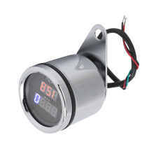 Motorrad 3-in-1 Tacho Geschwindigkeitsmesser Kilometerzähler LCD, 12V Eisen