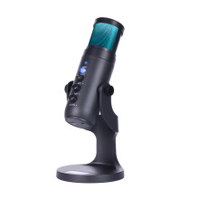 USB RGB Kondensator-Mikrofon mit Ständer, Kopfhöreranschluss, 1977cm