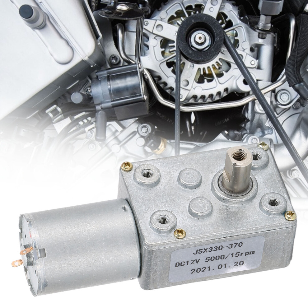 Dc Worm Gear Motor Jsx330â370 12V 15Rpm Door Window Turbine Shaft Reducer 7661390682318