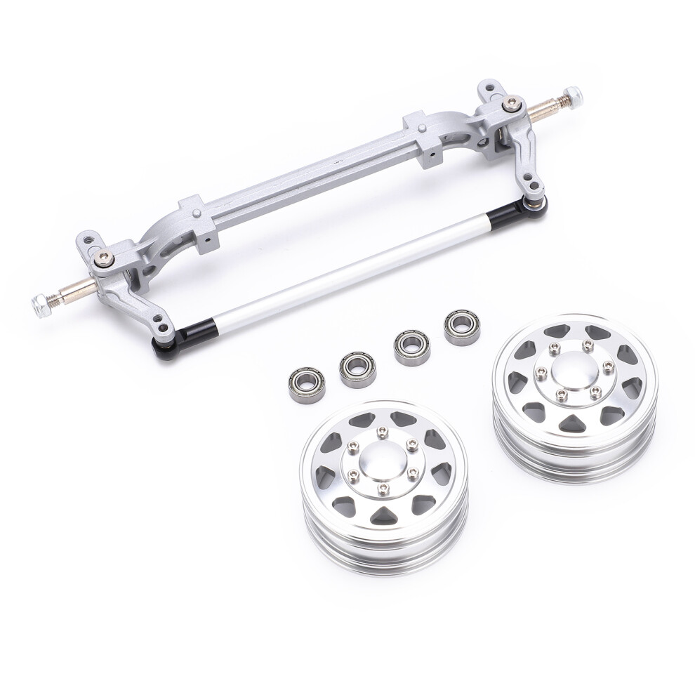 1/14 Rc Front Wheel Rims Hub, 47Mm Diameter Silver 8731390682621