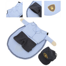 Kleiner Haustier-Kurier-Kostüm für Hunde und Katzen, aus weichem Polyester, inklusive Mütze