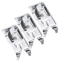 3Pcs Stainless Steel Presser Foot Set for Household Sewing Machines