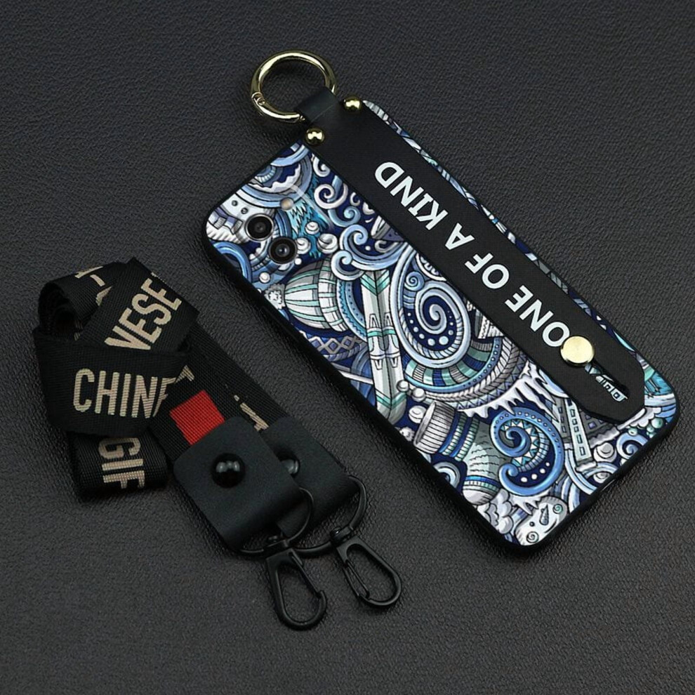 Phone Case Compatible With Samsung Galaxy A03 Global/Sm-A035f Â Shockproof, Anti-Dust, Waterproof, Graffiti Design, Lanyard 9028731110523