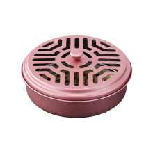 Caixa para espiral repelente de mosquitos em aço inoxidável, suporte para espiral repelente de mosquitos, promoção imperdível L4Sale Q3H1