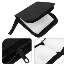 Estuche para DVD de viaje MLINS de 2 piezas con capacidad para 40 DVD, con cremallera protectora para almacenamiento en el coche.