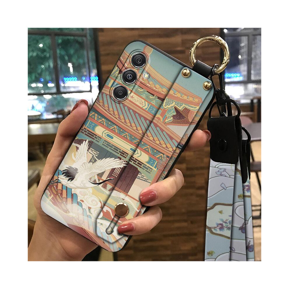 Phone Case For Samsung Galaxy A35 5G Global Â Dirt-Resistant, Shockproof, Wrist Strap, Ring Kickstand, Chinese Style 9028731113555