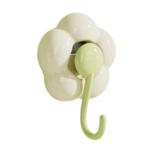 Flower Suction Cup Hooks Durable No Punch Vacuum Hooks Decorative Wall Hooks for Kitchen and Bathroom Non-Porous Surface Storage Solutions