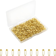 Arany biztosítótűk, kis biztosítótűk ruhákhoz, 19 mm-es fém mini biztosítótű címkeművészethez, kézművességhez, varráshoz,
