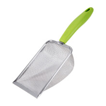 Kattsand i rostfritt stål, metallsand, kattsandlådor, rengöringsverktyg för husdjur, hållbara sandskyfflar för katt, nät 1,0 x 1,0 mm