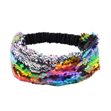 Xinwanna Women Headband Reversible Shiny Sequins Headband Elastic Hair Fixing Decoration Decorative Hair Accessories (Multicolor)