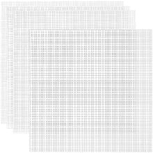 stk. 30x30 cm hvide plastiklærredsark – fleksibelt nålestof til gør-det-selv-håndværk, broderi, korssting, pelsdragtøjne, kompatibel med