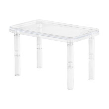 Transparent Detachable Hamster Platform with Clear Food Bowl, Burr-free Climbing Toy & Storage Stand – Compatible with Standard Cages
