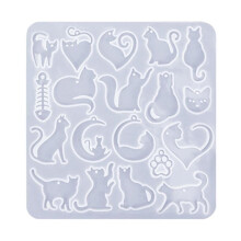 Unique Drop Earrings Silicone Molds Soft Crafting Moulds Cats Shape Jewelry Molds