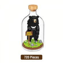 Mini-Tierbauset – Kreative Insektenbausteine für Erwachsene, Mitgebsel, Büro-/Wohndekoration & Geschenke (Schwarzbär); kompatibel mit LEGO
