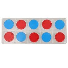 50pcs Plastic Ten Frame Math Chips, Round Counters for Educational Math Learning – Compatible with Ten Frames