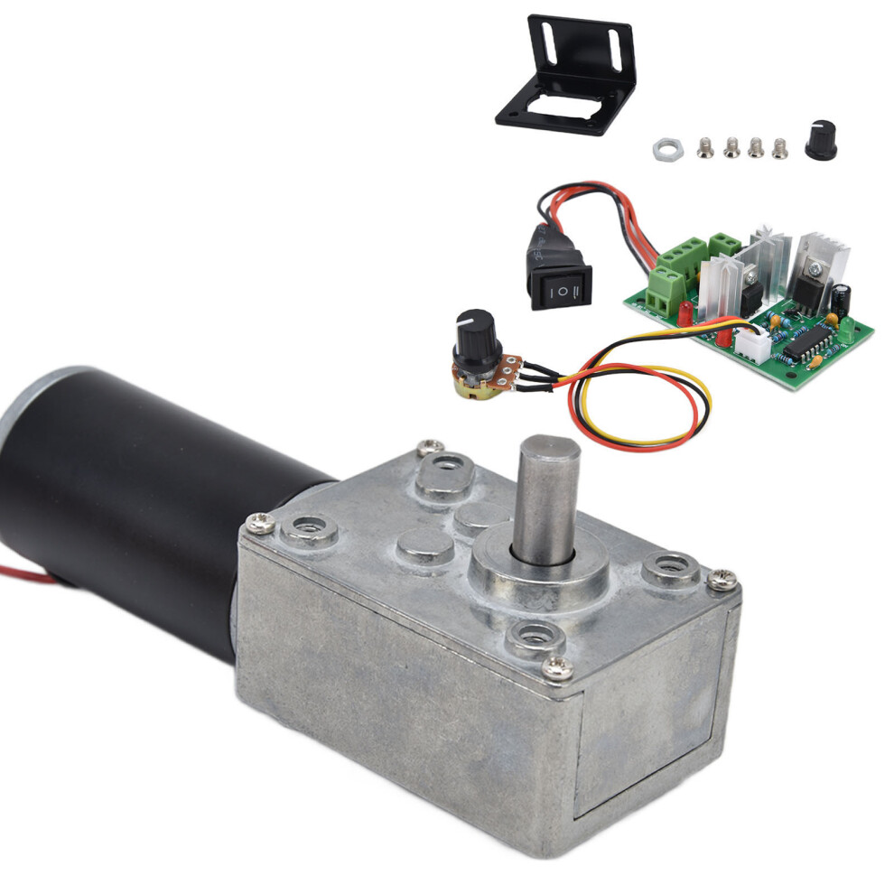 12V Dc Worm Gear Motor With 8Mm Shaft Turbo Speed Reduction 400Rpm For Aussies 4611390683344