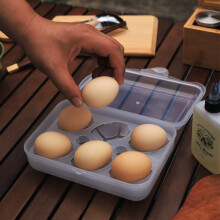 Egg Container,8x6x2in Shockproof Case,6 Slot Storage,Camping Picnic Essentials,Portable