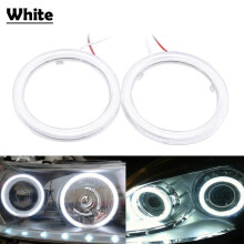 12V LED DRL Tåkelykter COB Angel Eyes Halo Ring Hvitt Lys 70MM Bil Auto KA
