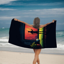 Vibrant Tropical Pattern Beach Towel - Perfect for Pool Travel & Bath - Soft Absorbent Quick - Dry Fabric for Ultimate Comfort