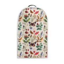 Butterfly and Floral Pattern Coffee Machine Dust Cover 1pc Polyester 15.94"H x 9.45"L x 7.28"W for Kitchen Use Elastic