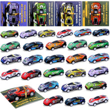 Valentine's Day Pull-Back Car Cards for Kids 24 Pcs