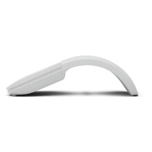 Draagbare draadloze Bluetooth-muis met gebogen touchscreen, opvouwbaar, ultradun, stil en ergonomisch, geschikt voor pc's en laptops, wit.
