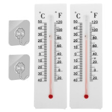 2pcs Outdoor Hidden Key Holder Funny Thermometer Key Hider Novelty Key Lock Box Secure Key Storage Case for Outside Garden Patio