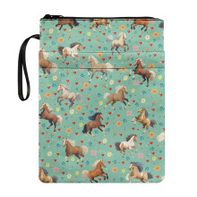 Custodia per libri in tessuto di poliestere, ideale come regalo per bibliotecari e amanti dei libri, leggera, 11,42 x 8,66 pollici.