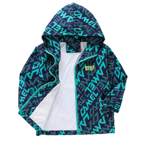 Boys Lightweight Windbreaker Jacket Green 9-10 Years