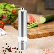 USB Rechargeable Electric Pepper Grinder Set – Auto One-Handed, Adjustable Coarseness, Refillable – Compatible with USB-C chargers