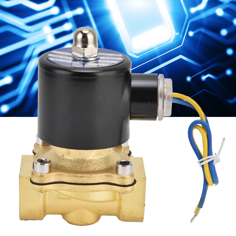 2W-200-20 G3/4In Brass Solenoid Valve, Nc, 20Mm, Dc24v 7681390683870