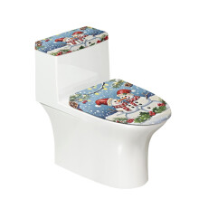 Christmas Fits All Toilet Shapes Toilet Lid Cover Set Universal Stretch Stretch Fit Toilet Lid Covers Adjustable Hotel Home Elastic Installation