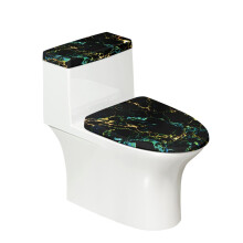Marble Wenli Stretch Lid Cover Set for Toilet & Easy to Clean Elastic Edge Elastic Bottom with 2 Piece Toilet Seat Lid Cover Set