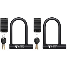 WRISTBIQUE Zinc Alloy Bike U Lock Cut Resistant Drill Resistant For Outdoor Biking 2Pcs 7.1X5.1X1In