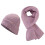 Conjunto de gorro e luvas de lã tricotadas para mulheres 1