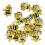 Wooden Bee Craft Embellishments Multicolor 20 Pack 1