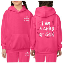 AWZXDE Børnesæt med hættetrøje og bukser med bogstaver, stilfuldt sweatshirt-outfit til piger, efterår og vinter, pink, 2-3 år