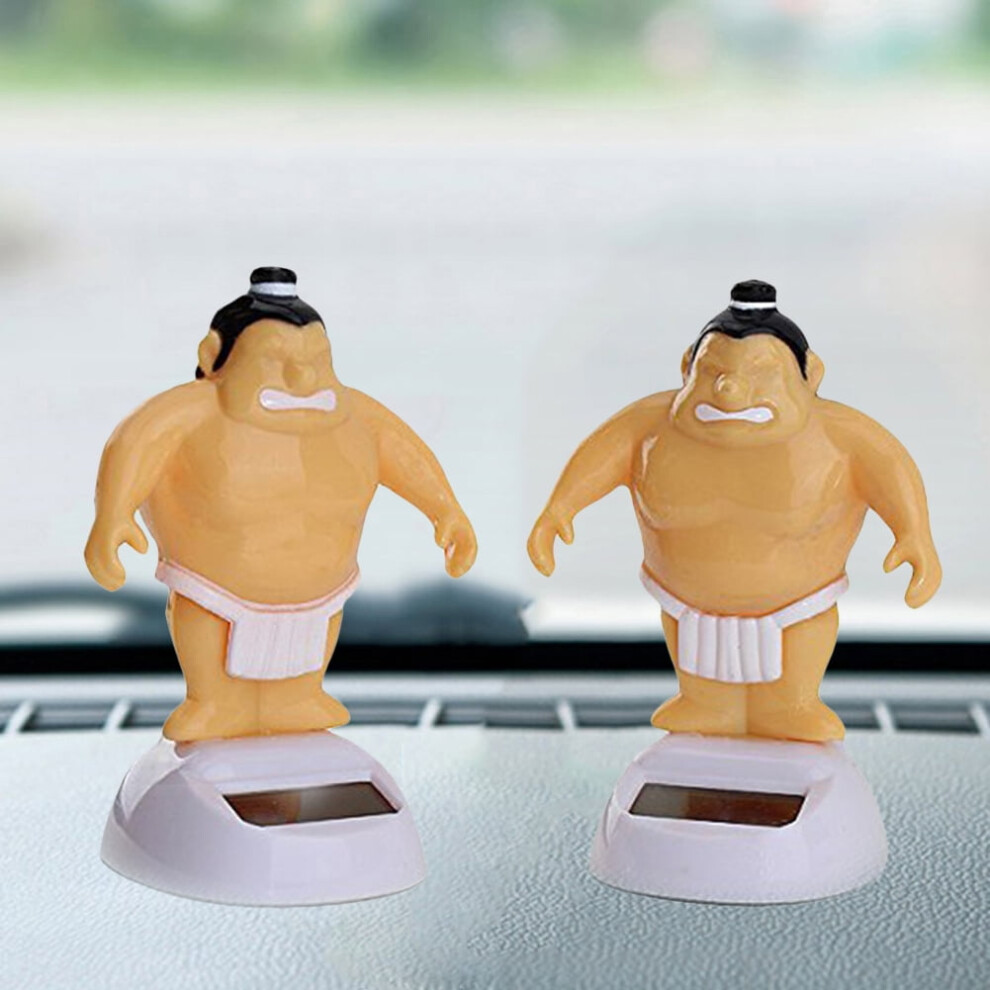 Funny Sumo Wrestler Solar Power Swinging Car Interior Dashboard Ornament Gift One Size 9028731615011