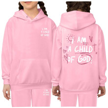 AWZXDE Kids Letter Print Hoodie And Pants Set Stylish Pullover Sweatshirt Outfit Girls Clothes For Fall Winter Pink,12-13 Years