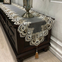 Table Cloth Decoration Table Mat Coffee Table Cloth Home Decoration Birthday Christmas Thanksgiving Warm Party Retro Lace Edge