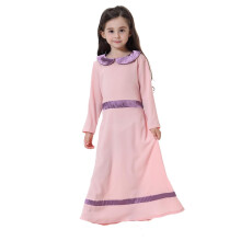 AWZXDE Girls Dresses Girl Color Contrast Long Sleeve Long Skirt Dress For Summer Wear Long Skirt Pink,3-4 Years