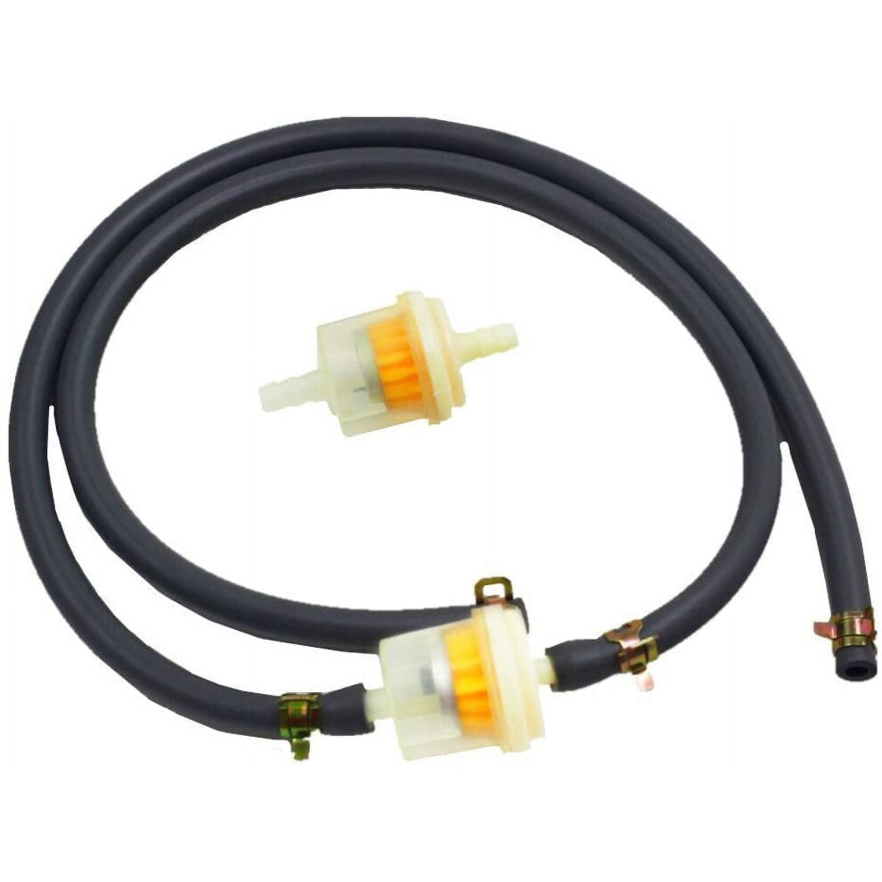 1/4" Fuel Filter 691035, 3/16" Id Hose 395051R & Clamps 791850 For Atv/Motorcycle/Lawn Mower B&S, John Deere, Craftsman (Small Displacement) 9028731616636